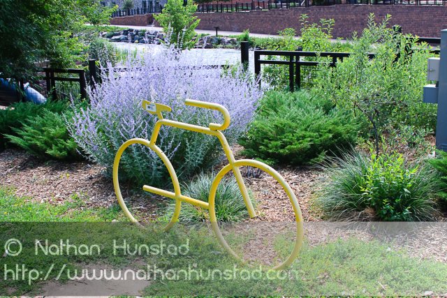 A bike rack in Golden, CO
